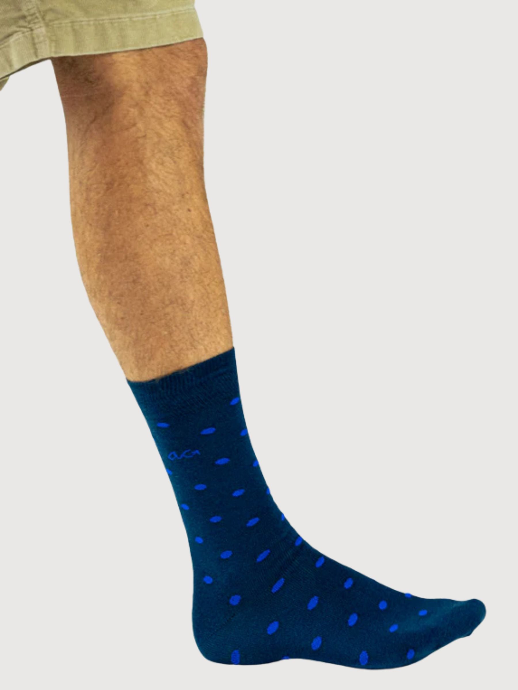 Klassische Herrensocken in Marineblau mit Punkten | Alfredo Gonzales