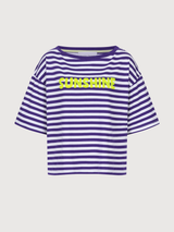 T-Shirt Righe Parachute Viola | Another Brand