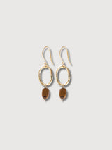 GRACEFUL TIGER EYE GOLD EARRINGS I A Beautiful Sto