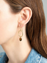 GRACEFUL TIGER EYE GOLD EARRINGS I A Beautiful Sto