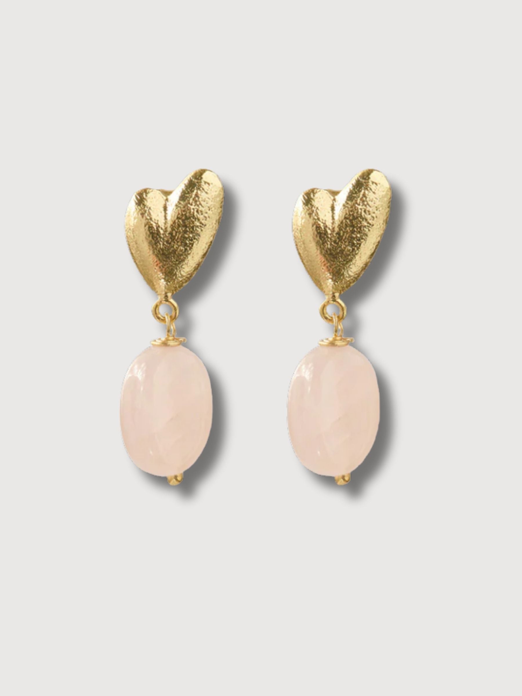 Heavenly Rose Quartz Earrings GP