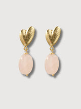 Heavenly Rose Quartz Earrings GP