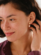 Heavenly Rose Quartz Earrings GP