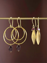 Longful Granat-Rosenquarz-Ohrringe GP | A Beautiful Story