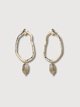 Bravery Earrings Labradorite Gold | A Beautiful Story