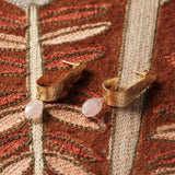 Orecchini in quarzo rosa con placcatura in oro | A BEAUTIFUL STORY