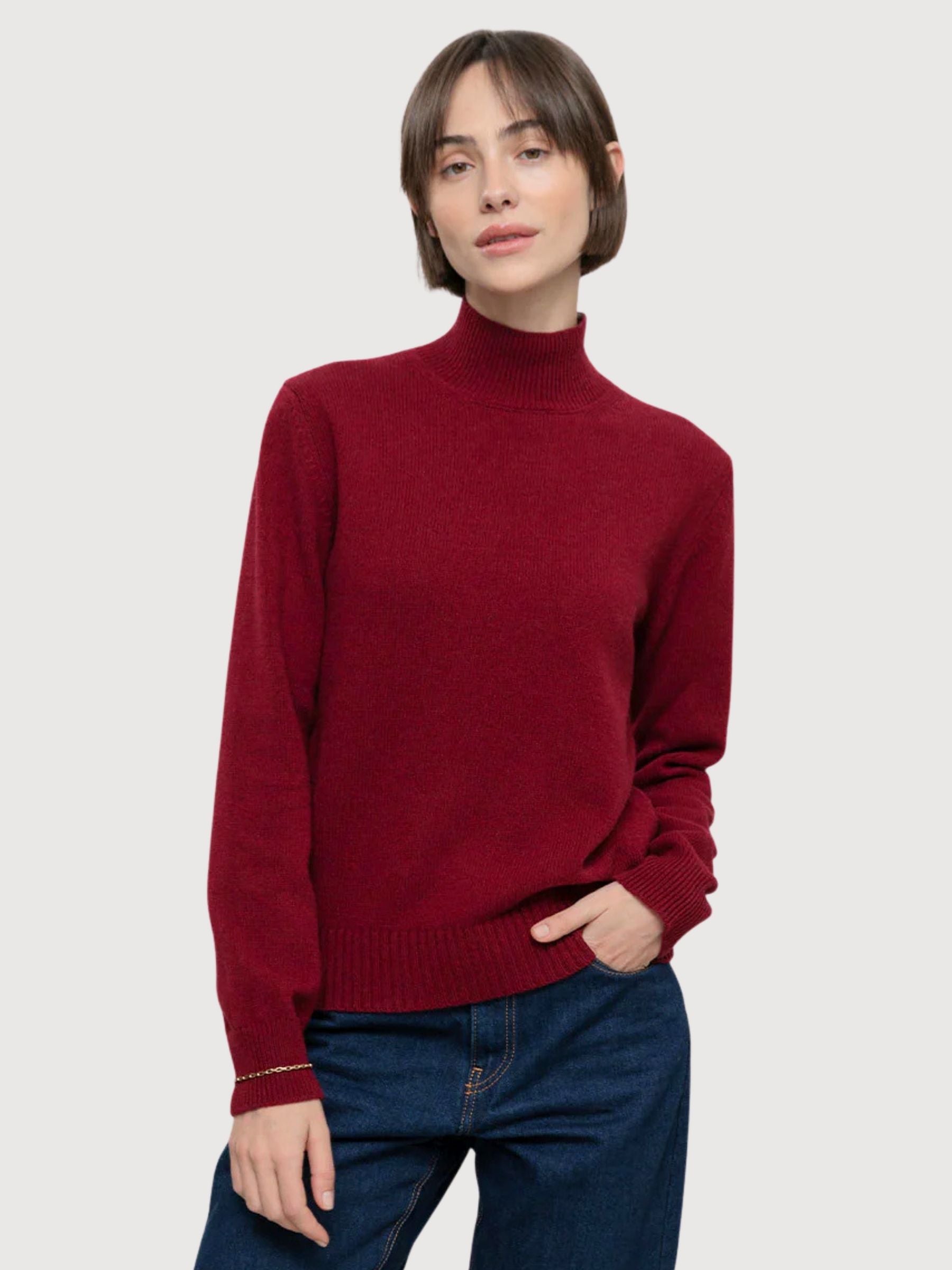 Ada Rosso Vinaccia Cashmere Pullover Woman | Rifò