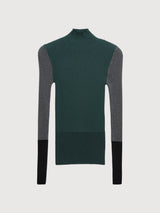 Alaania Patch Knit Sweater Midnight Reef | ARMEDANGELS