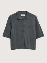 Leinenstrickjacke Space Steel | Armedangels