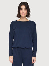 Longsleeve Jersey Knit Dark Blue Woman | Mazine