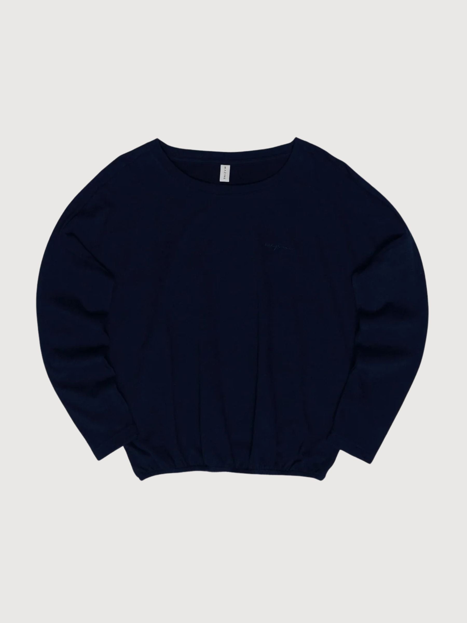 Longsleeve Jersey Knit Dark Blue Woman | Mazine
