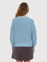 Pullover Chunky Knit Blue Woman Cotton | Mazine
