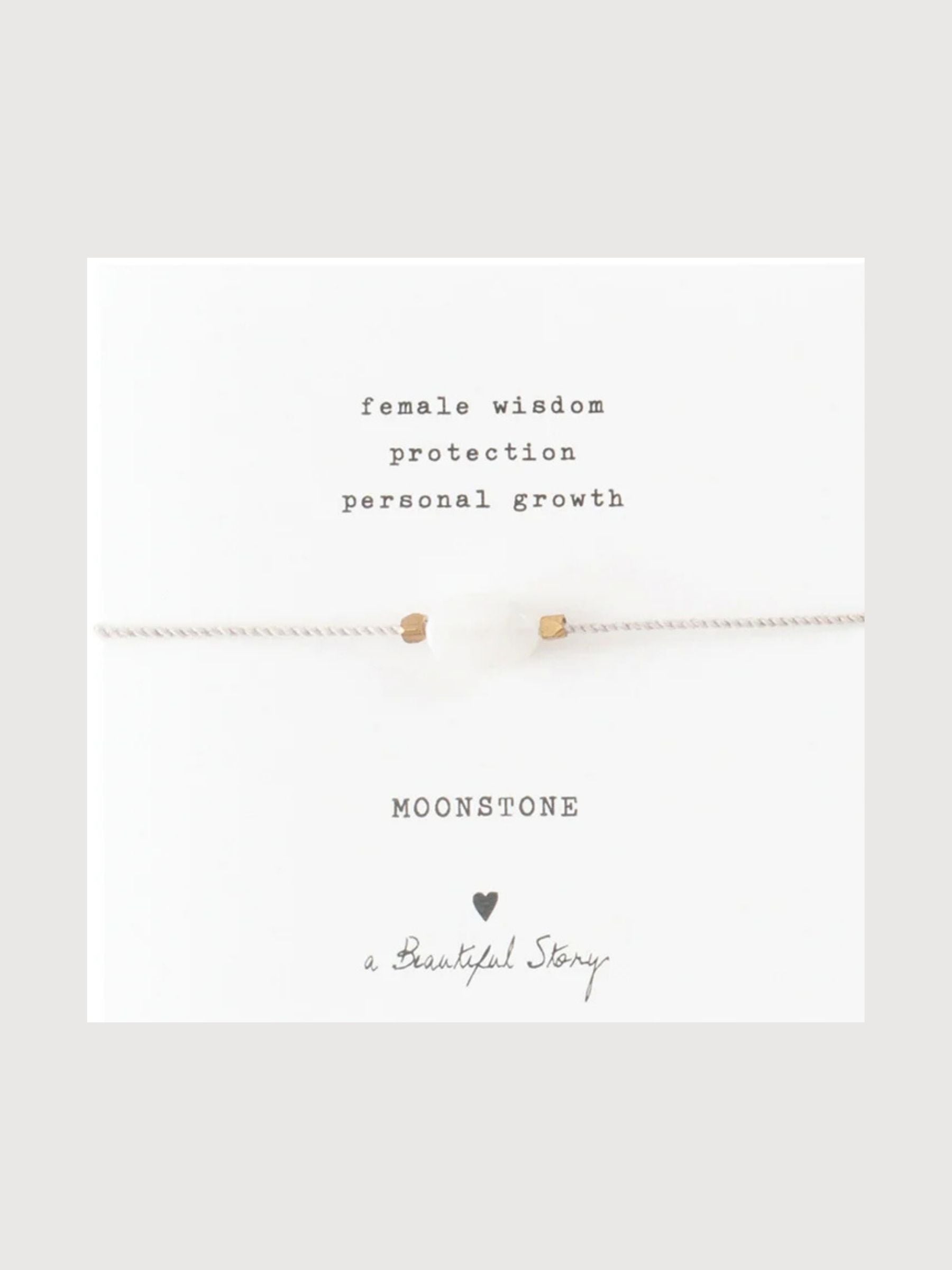 Gemstone Card Moonstone Armband | A Beautiful Story