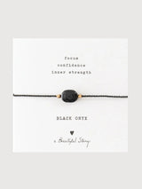 Edelsteinkarte Black Onyx Armband | A Beautiful Story