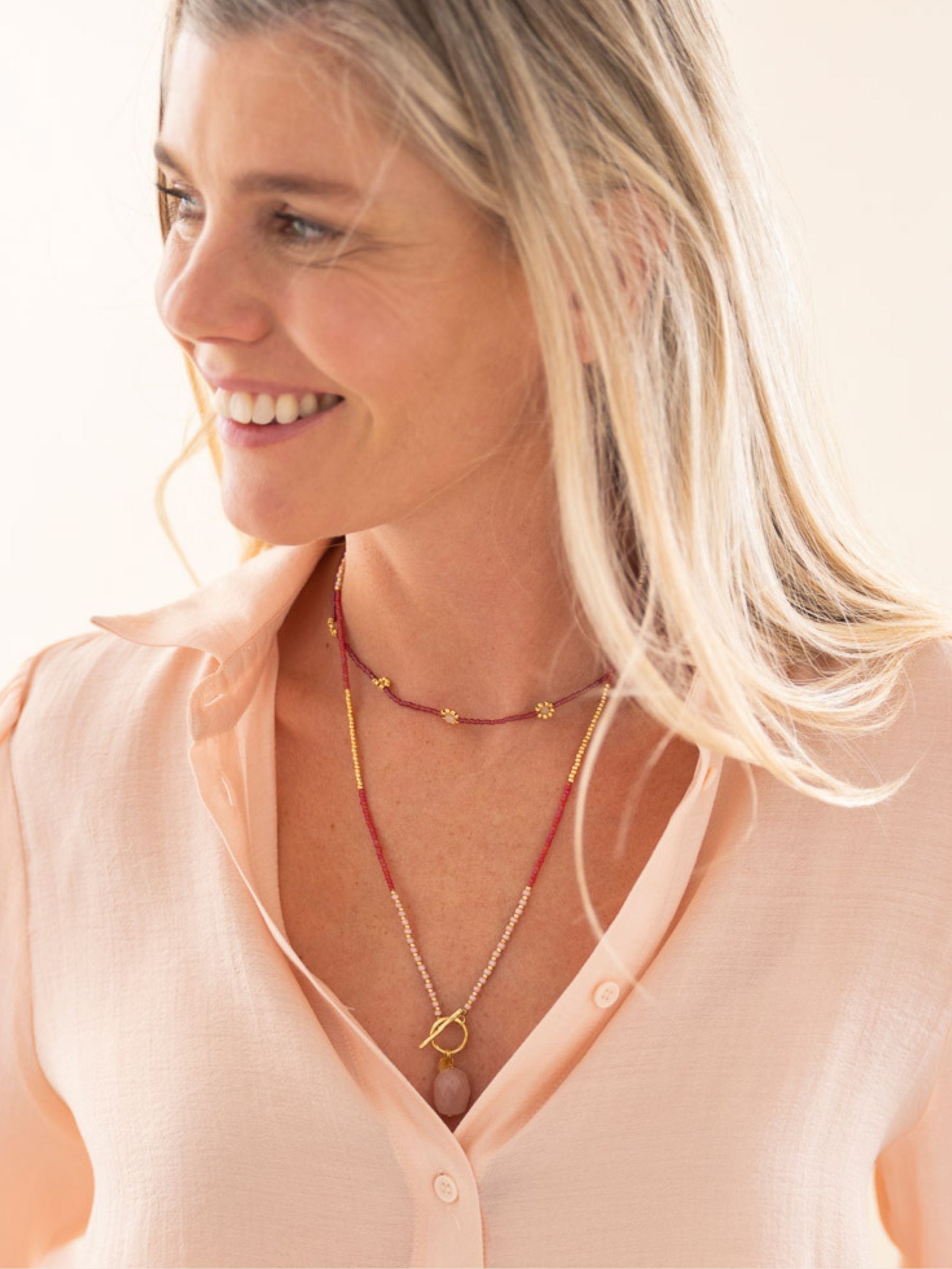 Collana Flourish Di Quarzo Rosa | A Beautiful Story