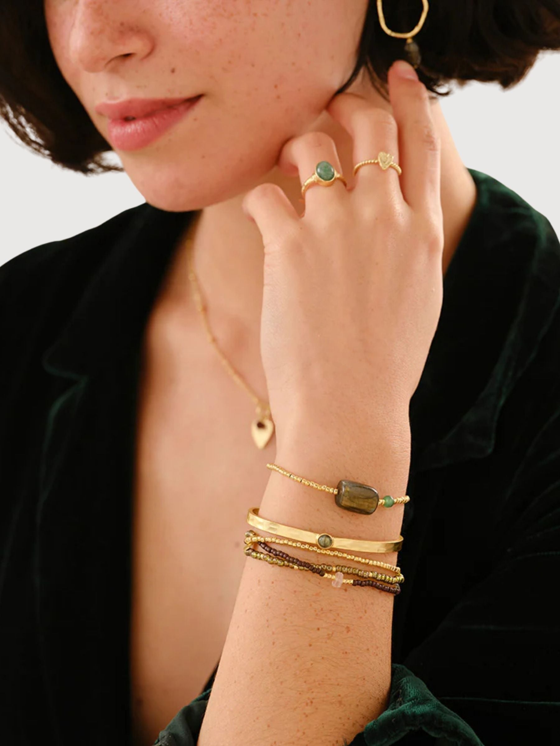 Überraschungs-Armband aus Labradorit und Aventurin von GC |  A Beautiful Story