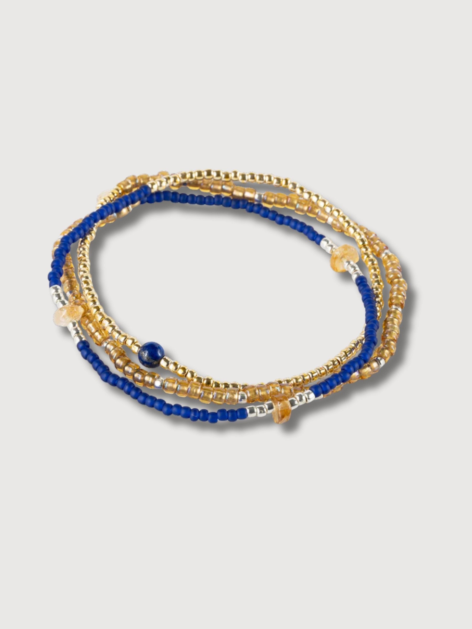 Bracciale in citrino e lapislazzuli bilanciato GC | A Beautiful Story