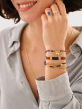 Ausgewogenes Citrin-Lapis-Lazuli-Armband GC | A Beautiful Story