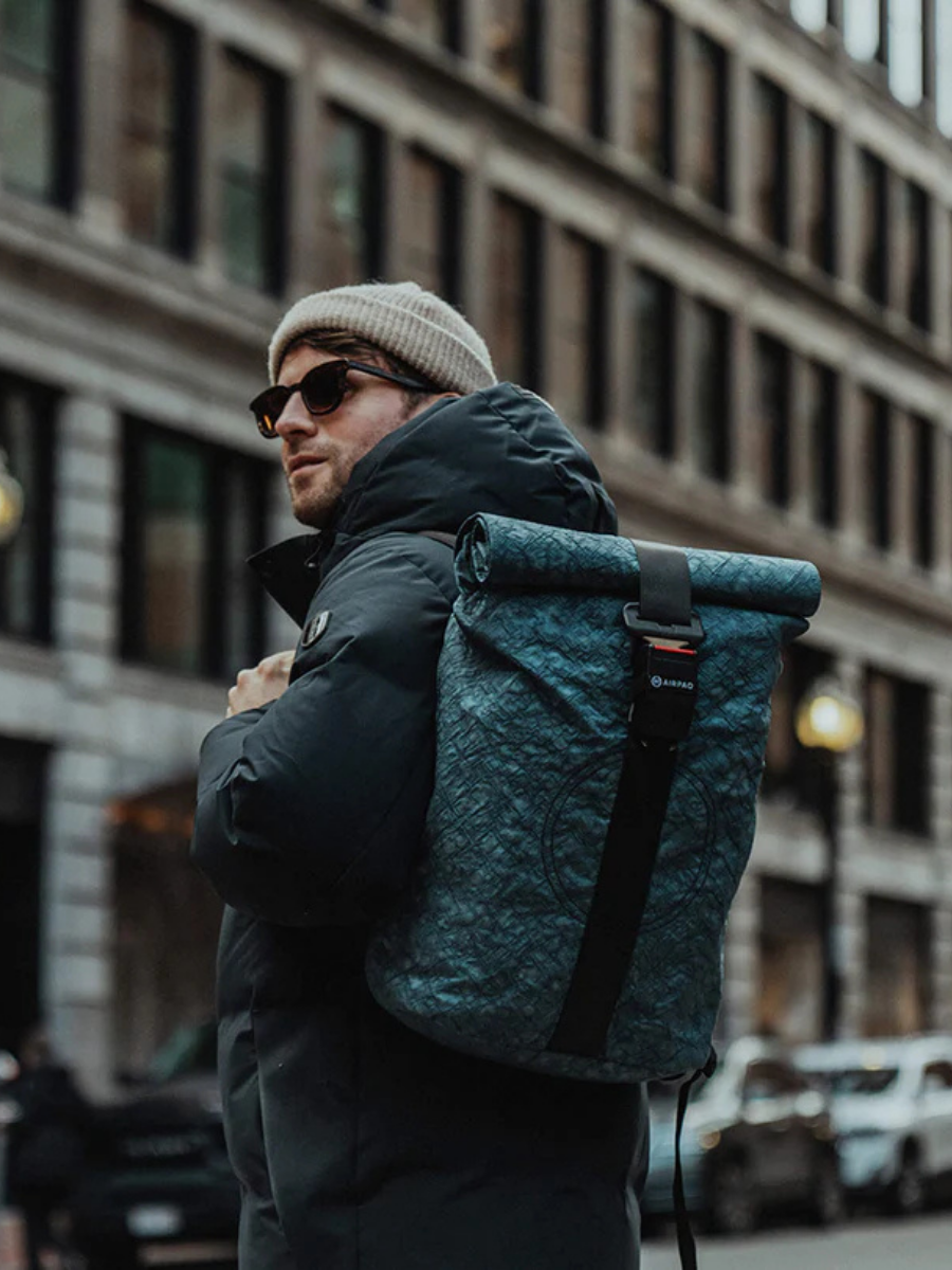 Backpack Rolltop Simple Blue