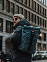 Backpack Rolltop Simple Blue