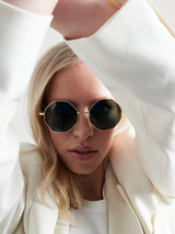 Brisa Gold/dark Green Sunglasses | Parafina