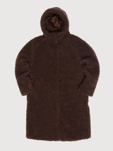 Coat Faux Fur Dark Brown Woman | Mazine