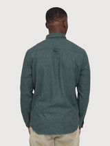 Shirt Melange Flannel Dark Green Man | Mazine