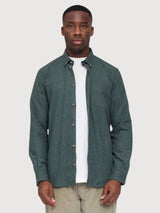 Shirt Melange Flannel Dark Green Man | Mazine