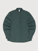 Shirt Melange Flannel Dark Green Man | Mazine