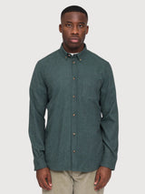 Shirt Melange Flannel Dark Green Man | Mazine