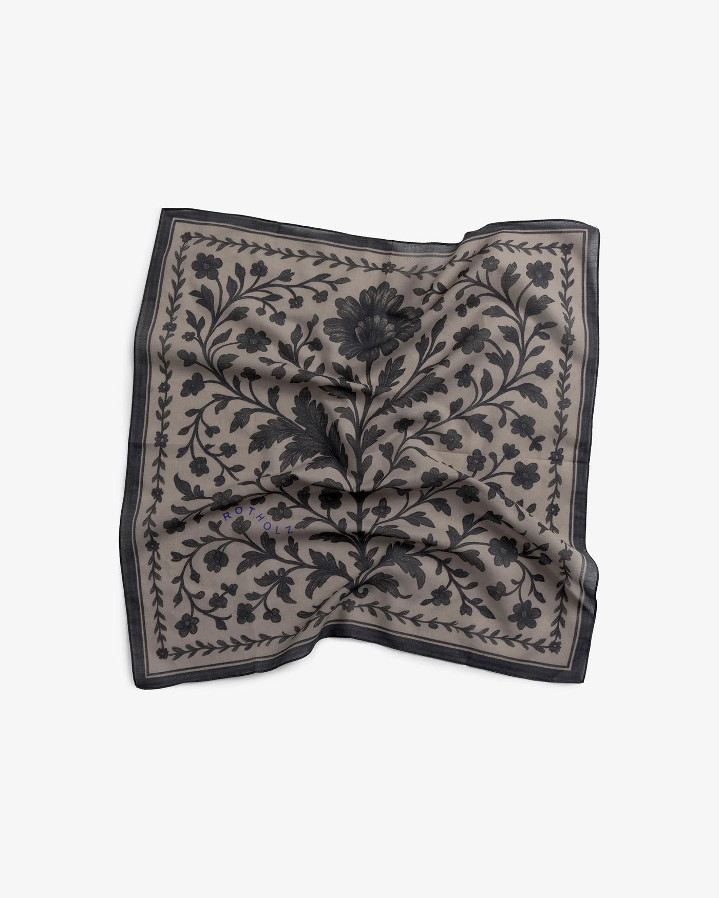 Organic Cotton Bandana Floral Beige | ROTHOLZ