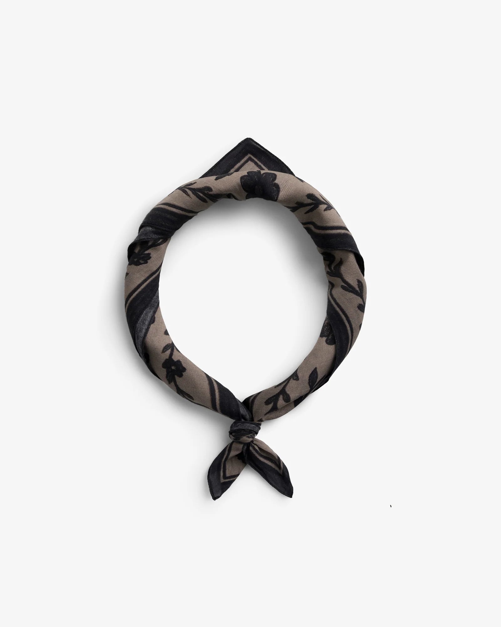 Organic Cotton Bandana Floral Beige | ROTHOLZ