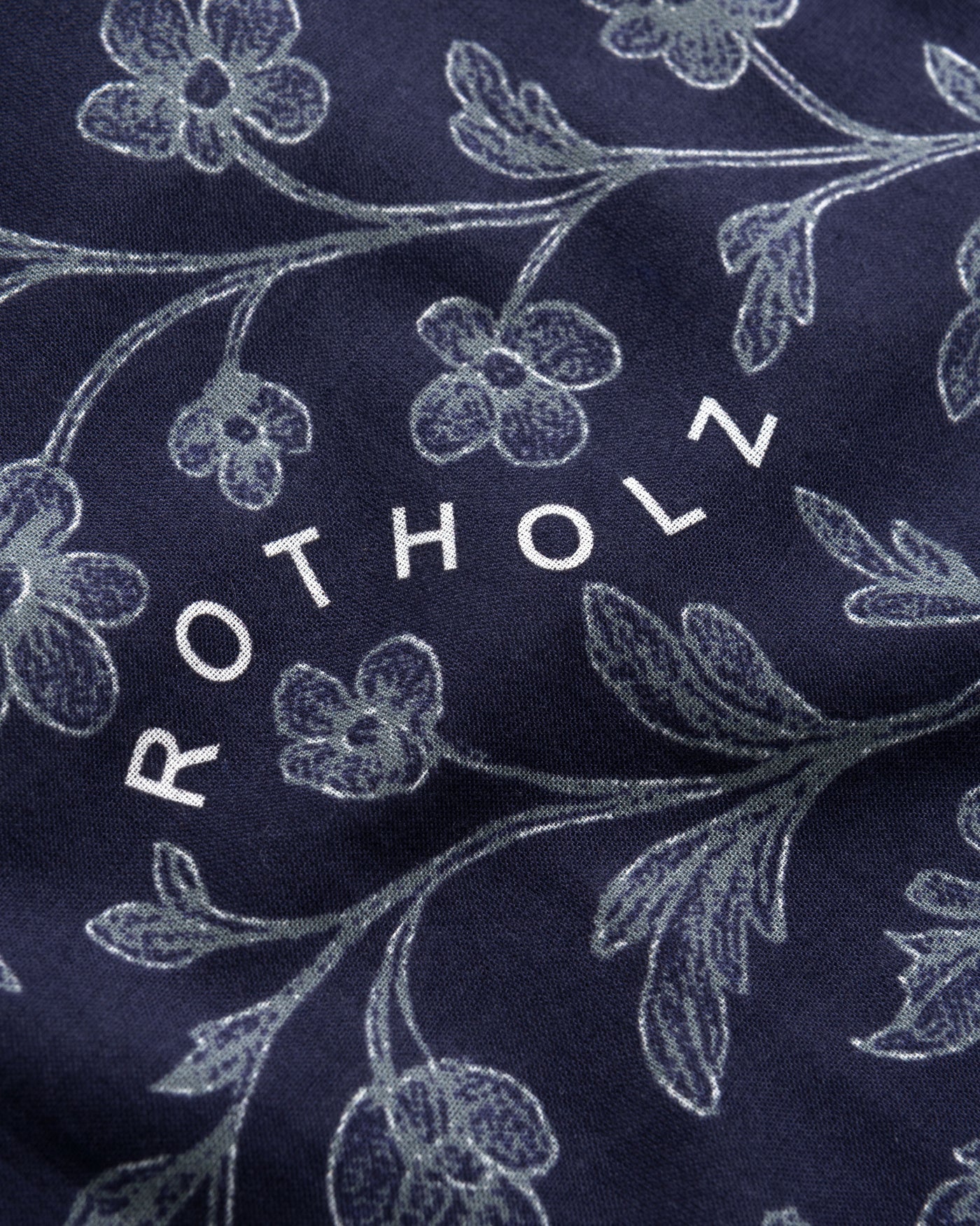 Organic Cotton Bandana Floral Blue | ROTHOLZ