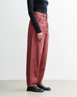 Barrel-Leg Hose Bio-Baumwolle Washed Burgundy | ROTHOLZ