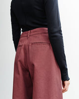Barrel-Leg Hose Bio-Baumwolle Washed Burgundy | ROTHOLZ