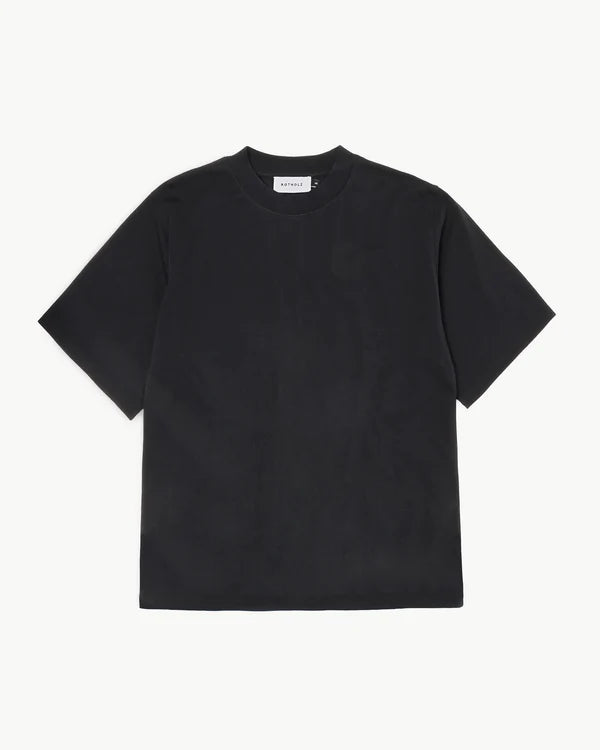 T-Shirt Big Collar True Black Unisex | Rotholz