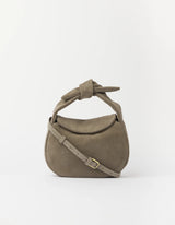 Borsa Coco Croissant Pelle scamosciata color argilla | O MY BAG
