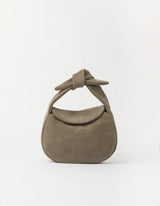 Borsa Coco Croissant Pelle scamosciata color argilla | O MY BAG