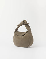 Borsa Coco Croissant Pelle scamosciata color argilla | O MY BAG