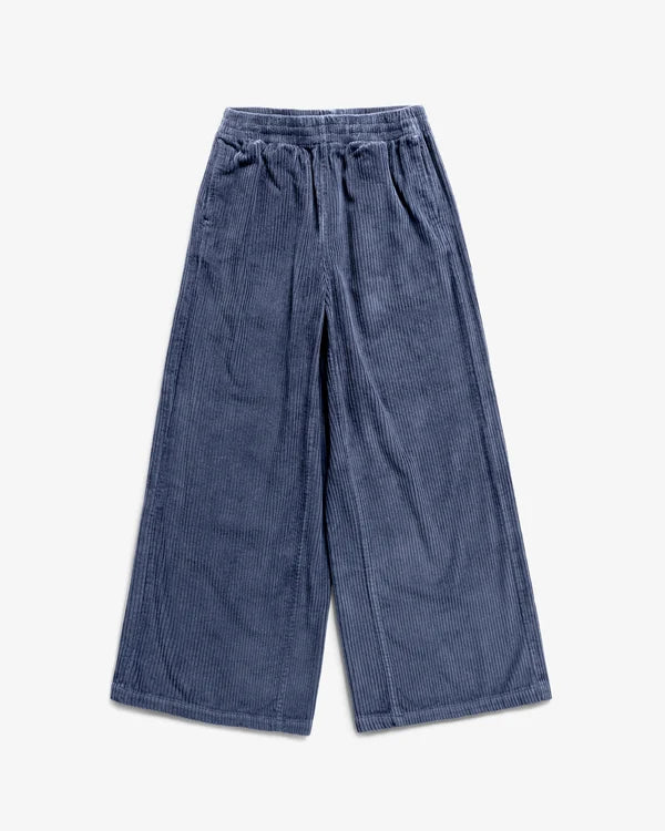 Wide-Leg Corduroy Trousers Ash Blue | Rotholz