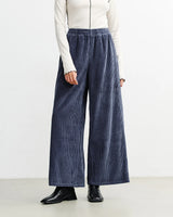 Wide-Leg Corduroy Trousers Ash Blue | Rotholz