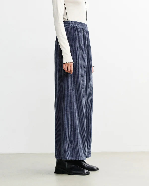 Cord-Schlaghose Aschblau | Rotholz