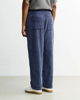 Wide-Leg Corduroy Trousers Ash Blue | Rotholz