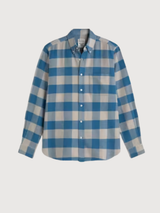 Getari Men's Shirt Cobalt Check | ECOALF