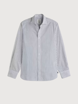 Alfredo Men's Shirt White Navy Stripes | ECOALF