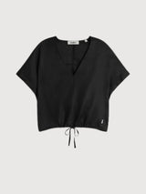 Blusa Dora Donna Lino Nero | Ecoalf