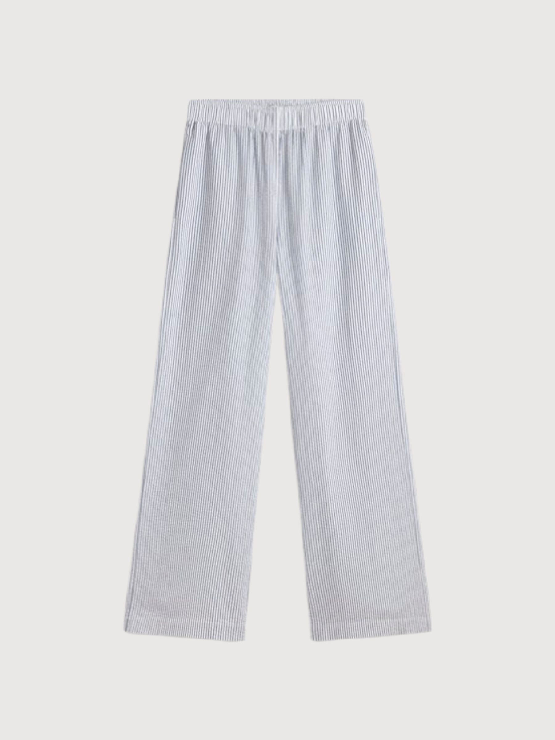 Trouser Moss Woman Ecru/Blue Stripes | Ecoalf