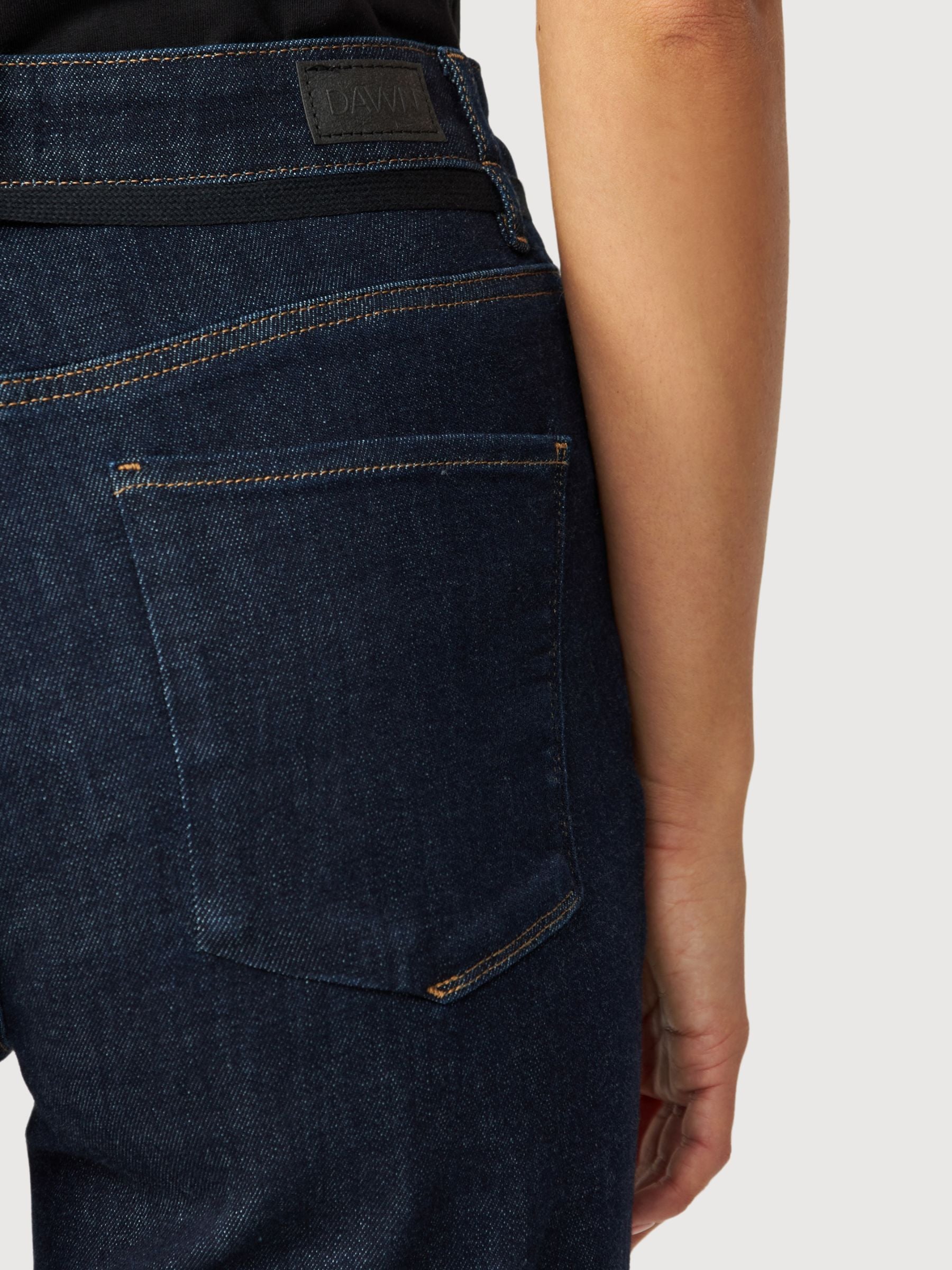 Dew Flared Soft Denim-French Pocket Raw Blue | Dawn