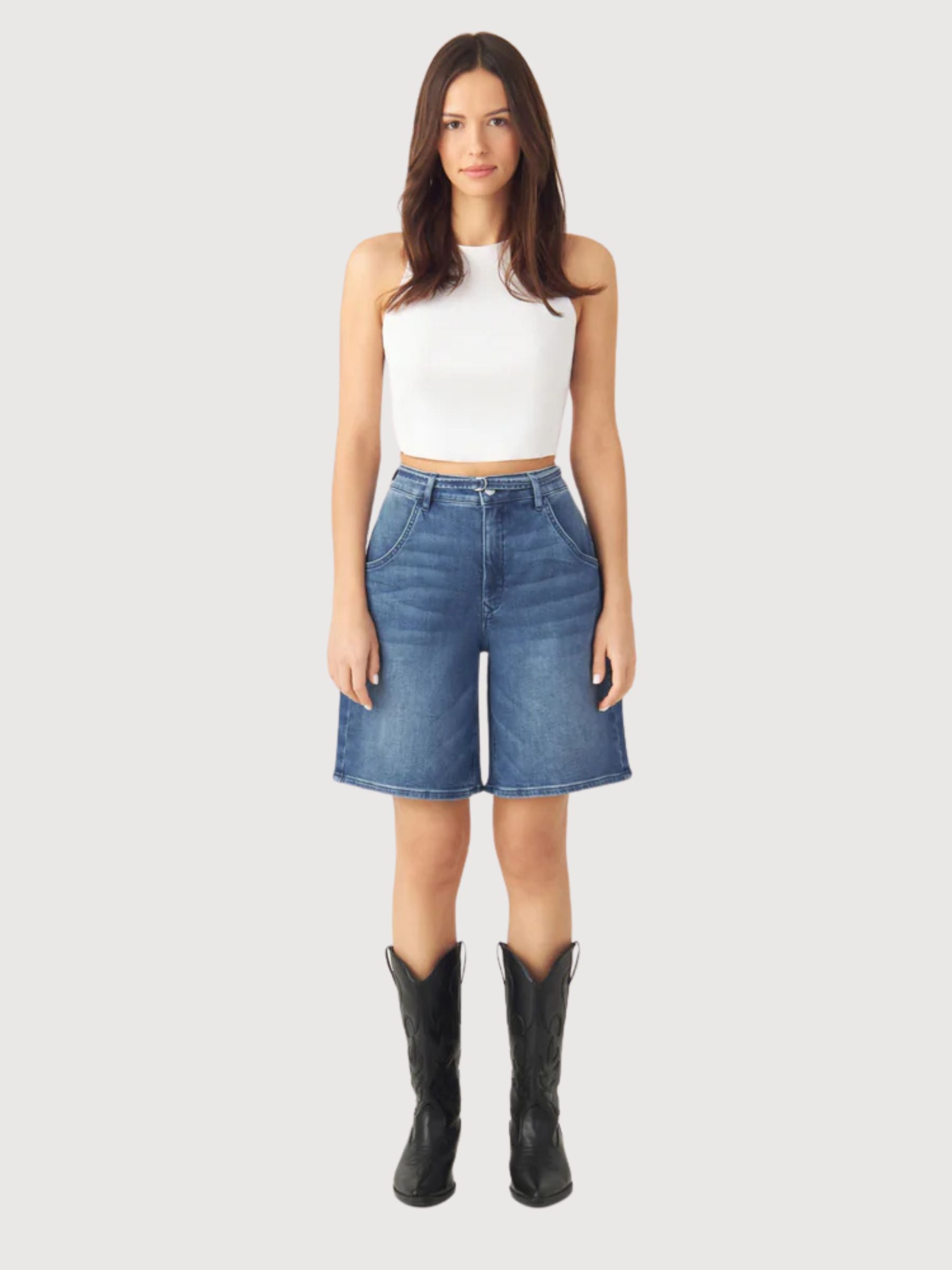 Denim Short Blinky Blue Woman Cotton | Dawn