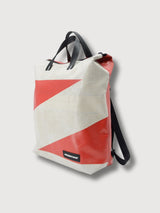 Backpack F201 Pete White & Red In Used Truck Tarps | Freitag